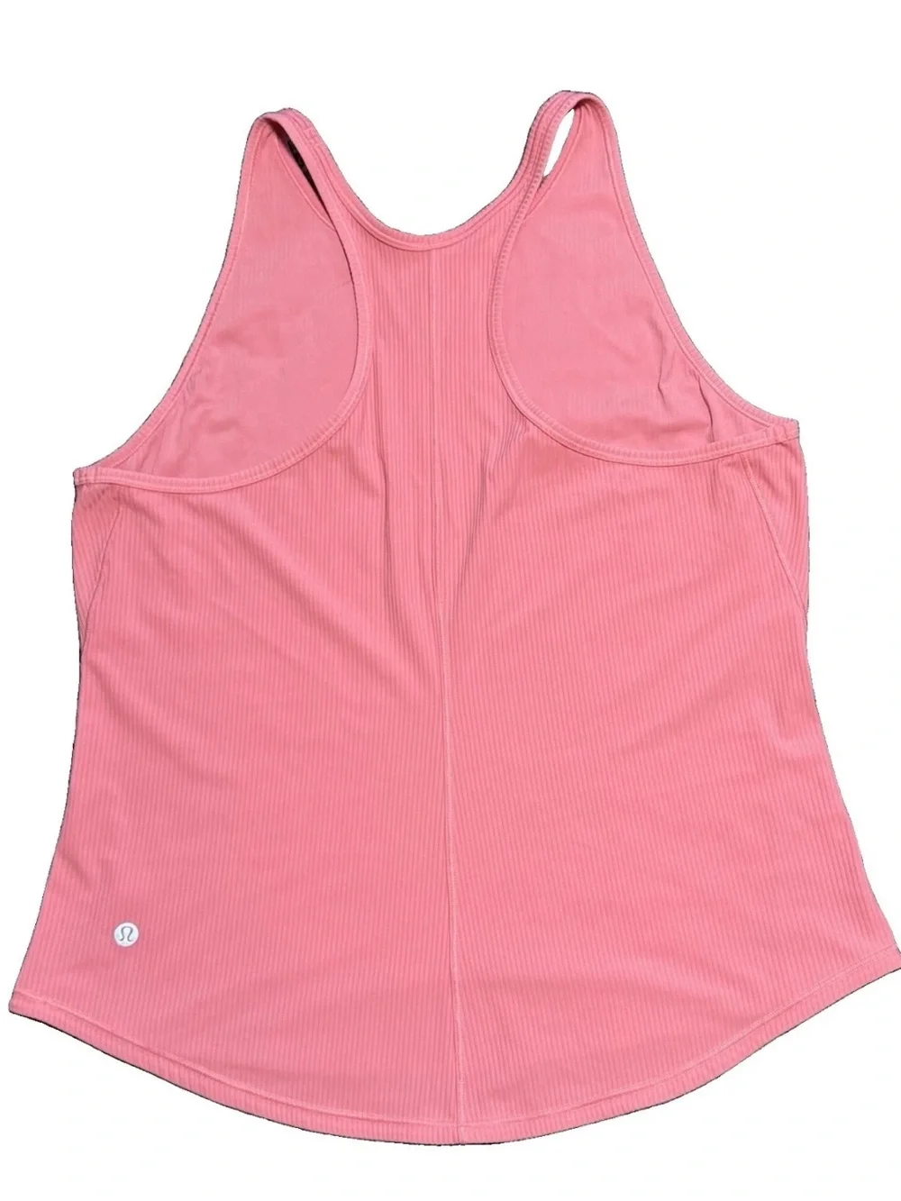 Lululemon Base Pace Tank Top High Neck Size *4 Racerback Ribbed Coral Pink